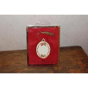 NEW Lenox 2003 Christmas Wishes Oval Porcelain Ornament